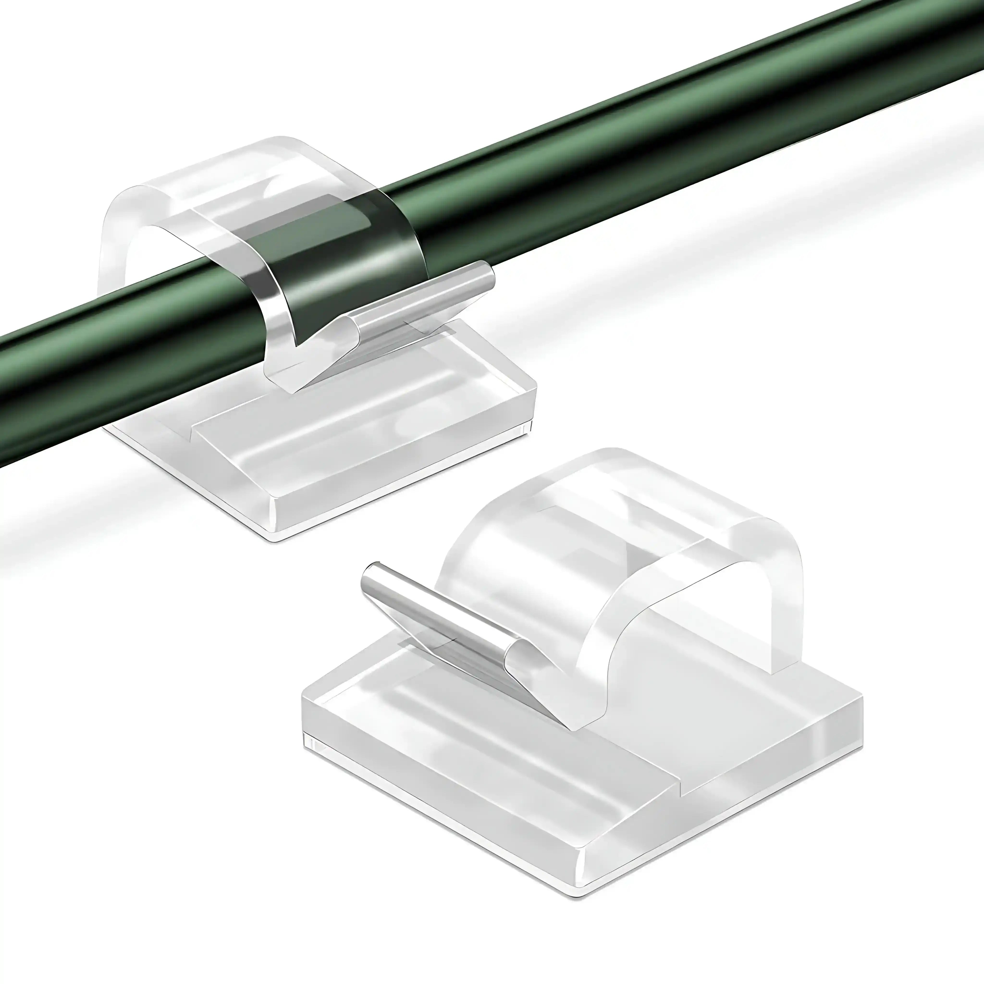 120er Outdoor Kabelhalter Clips Selbstklebend Transparent für Lichterkette und Kabelbefestigung