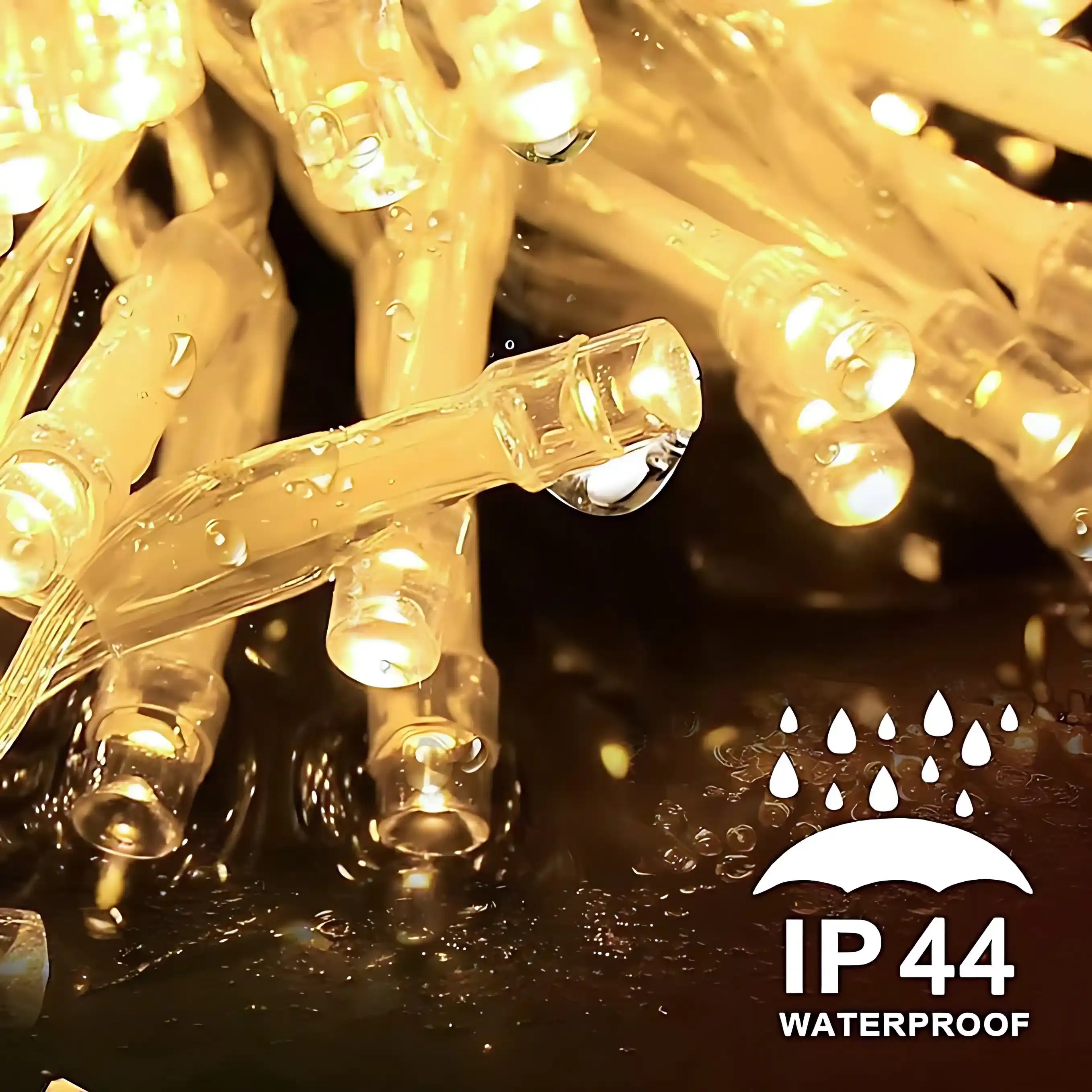 100 LED Warmweiß Lichterkette Strombetrieben Innen Außen