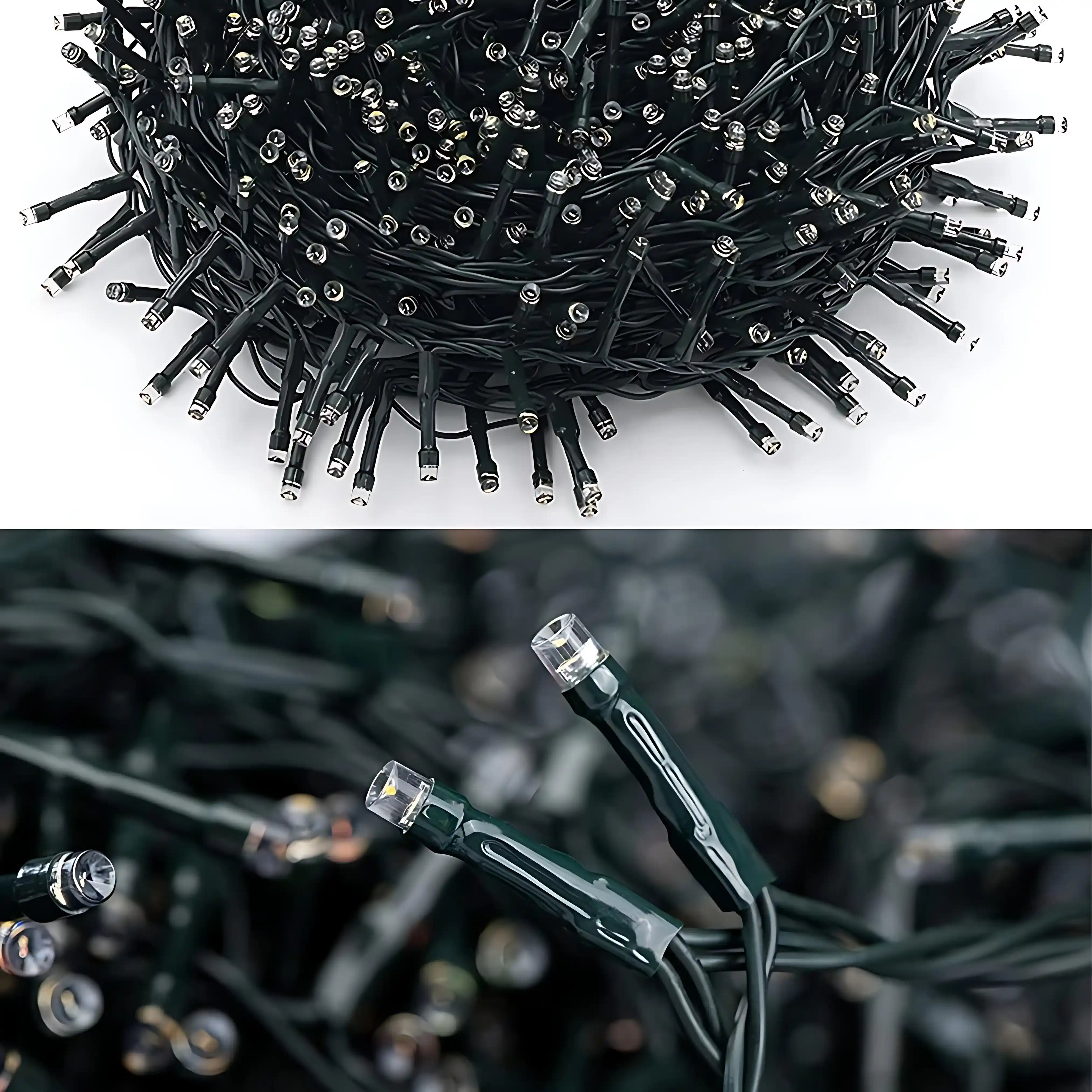 750 LED Cluster Lichterkette Warmweiß Strombetrieben Dauerlicht Weihnachtsdeko