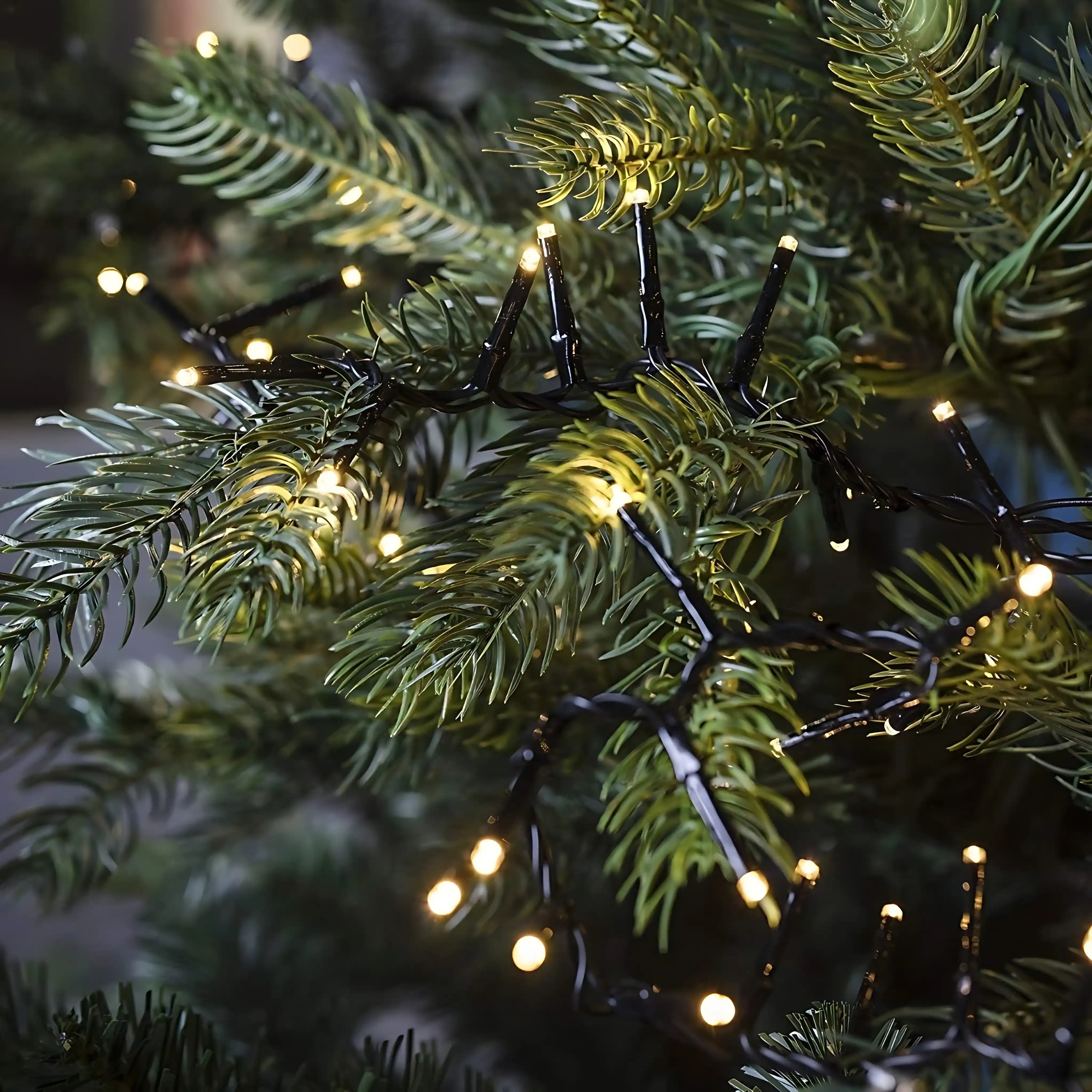 750 LED Cluster Lichterkette Warmweiß Strombetrieben Dauerlicht Weihnachtsdeko