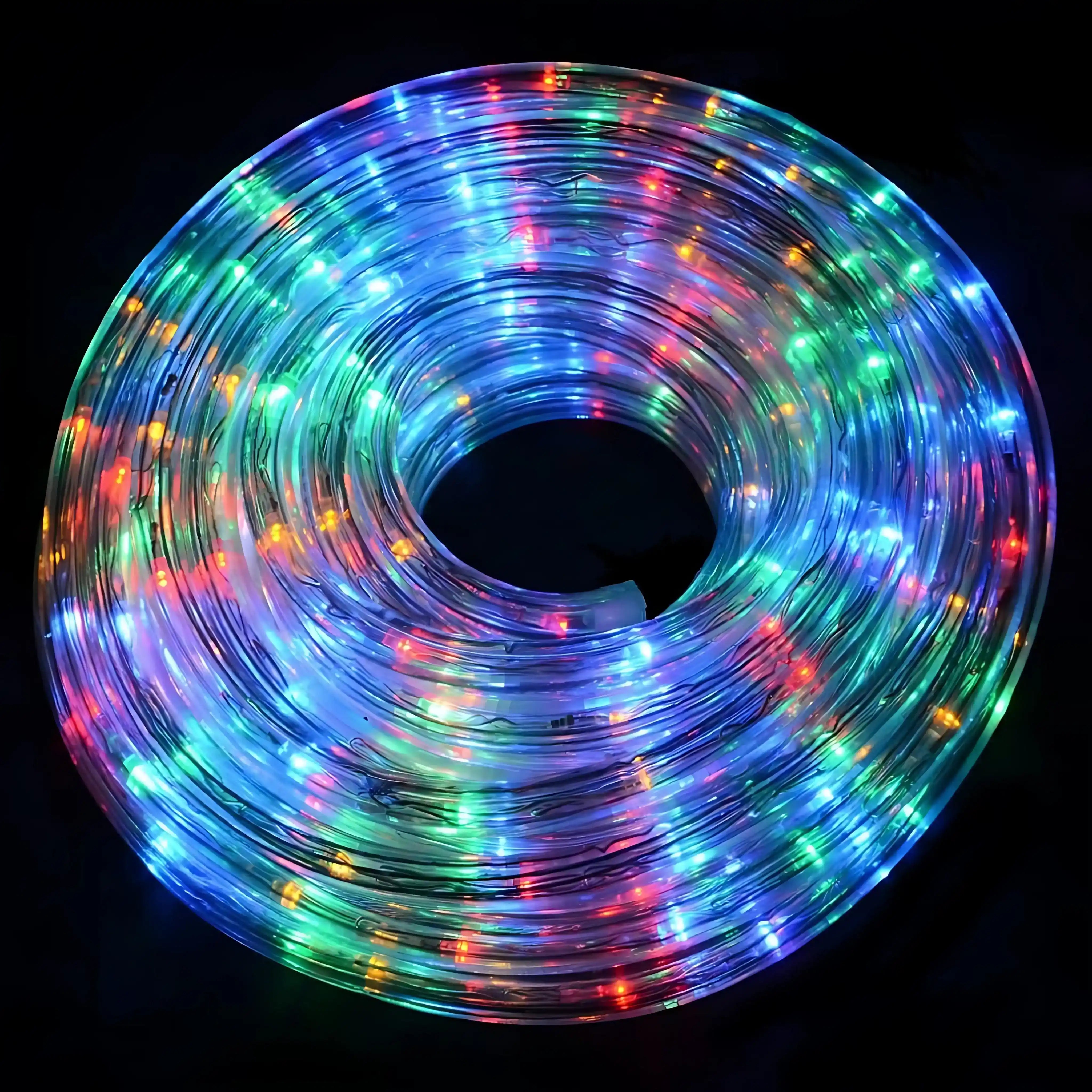 200er LED Lichterschlauch Bunt 8 Modi Strombetrieb für Innen und Außen