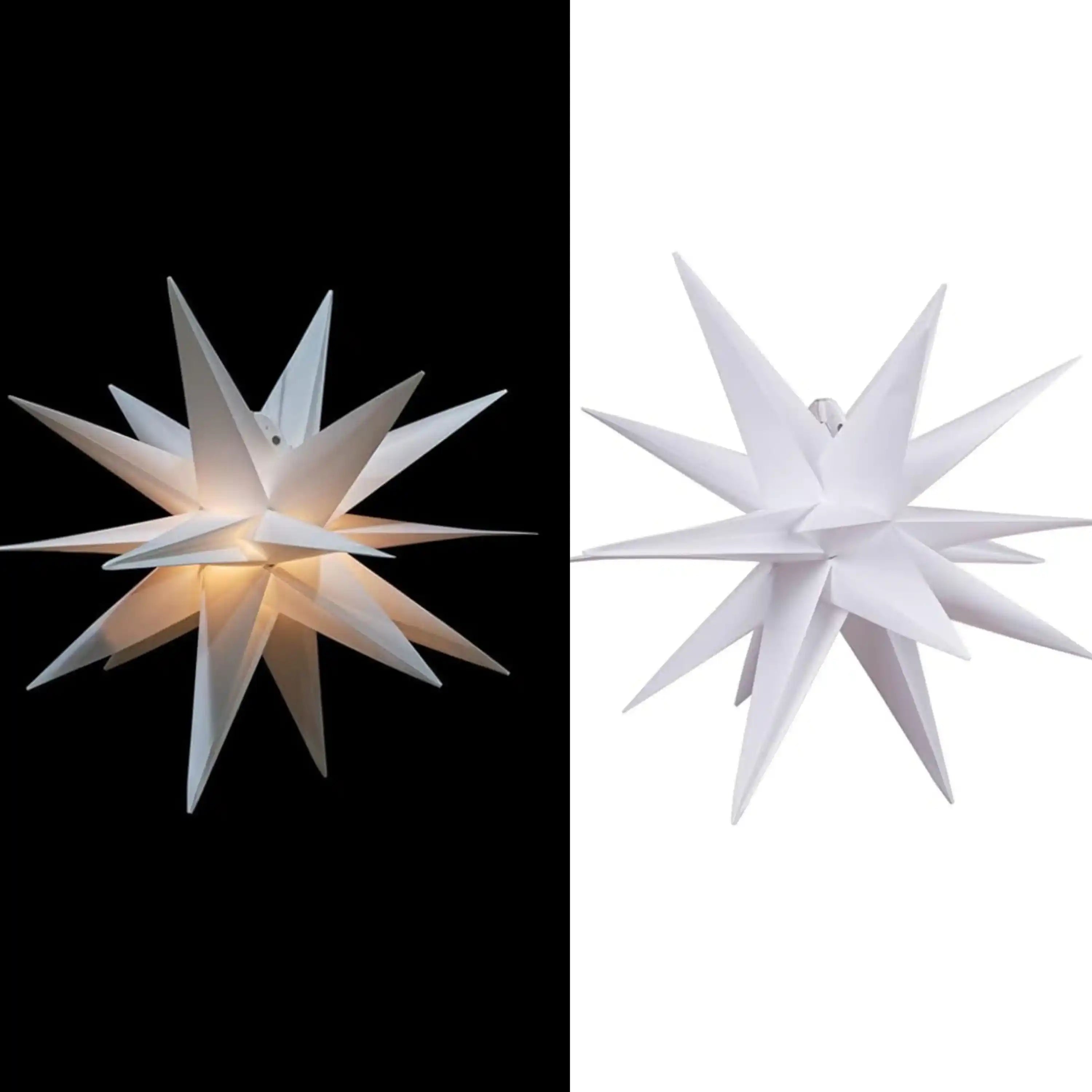 Weiß 10 LED 60cm Weihnachtsstern Lichterkette Batteriebetrieben