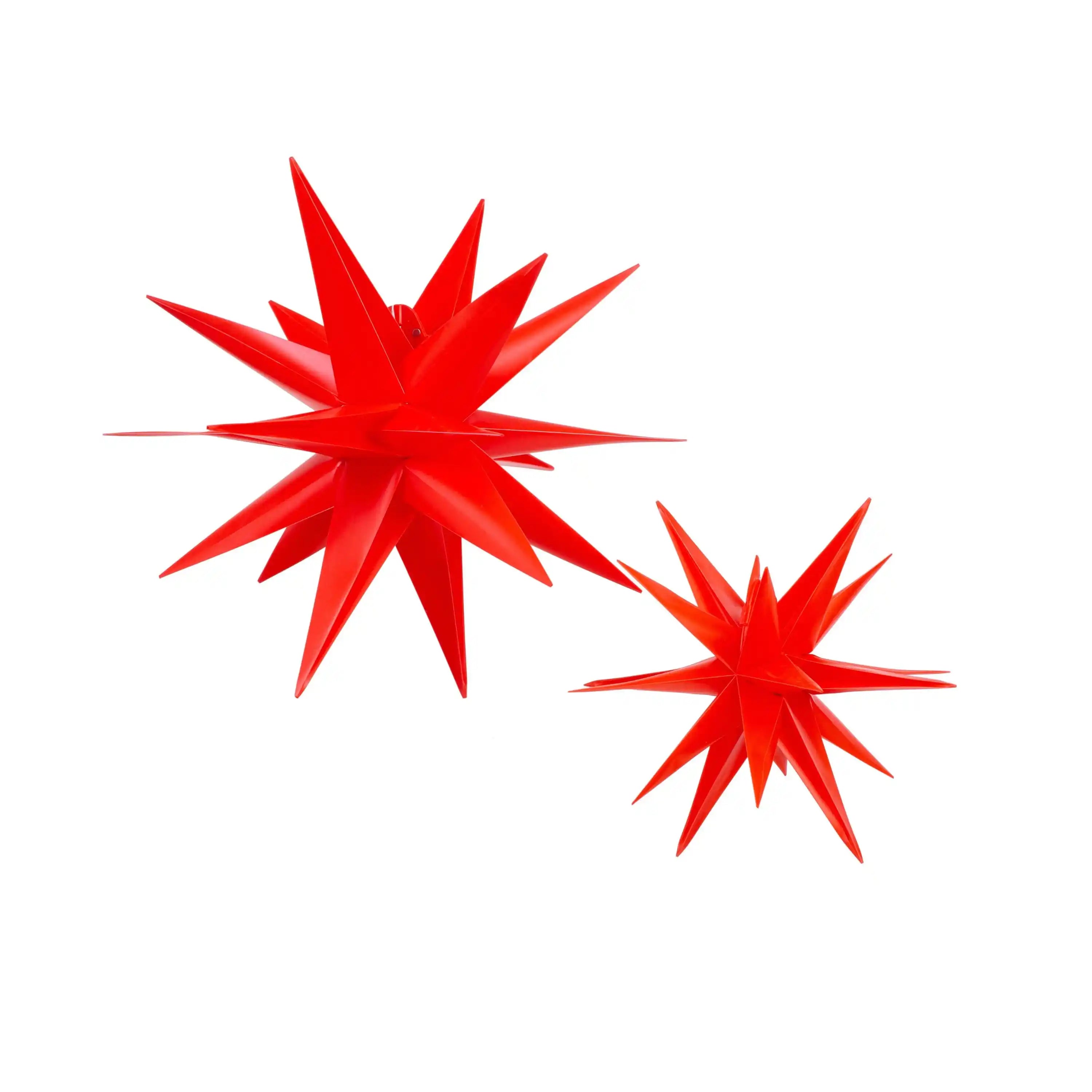 Rot 10 LED 60cm Weihnachtsstern Lichterkette Batteriebetrieben