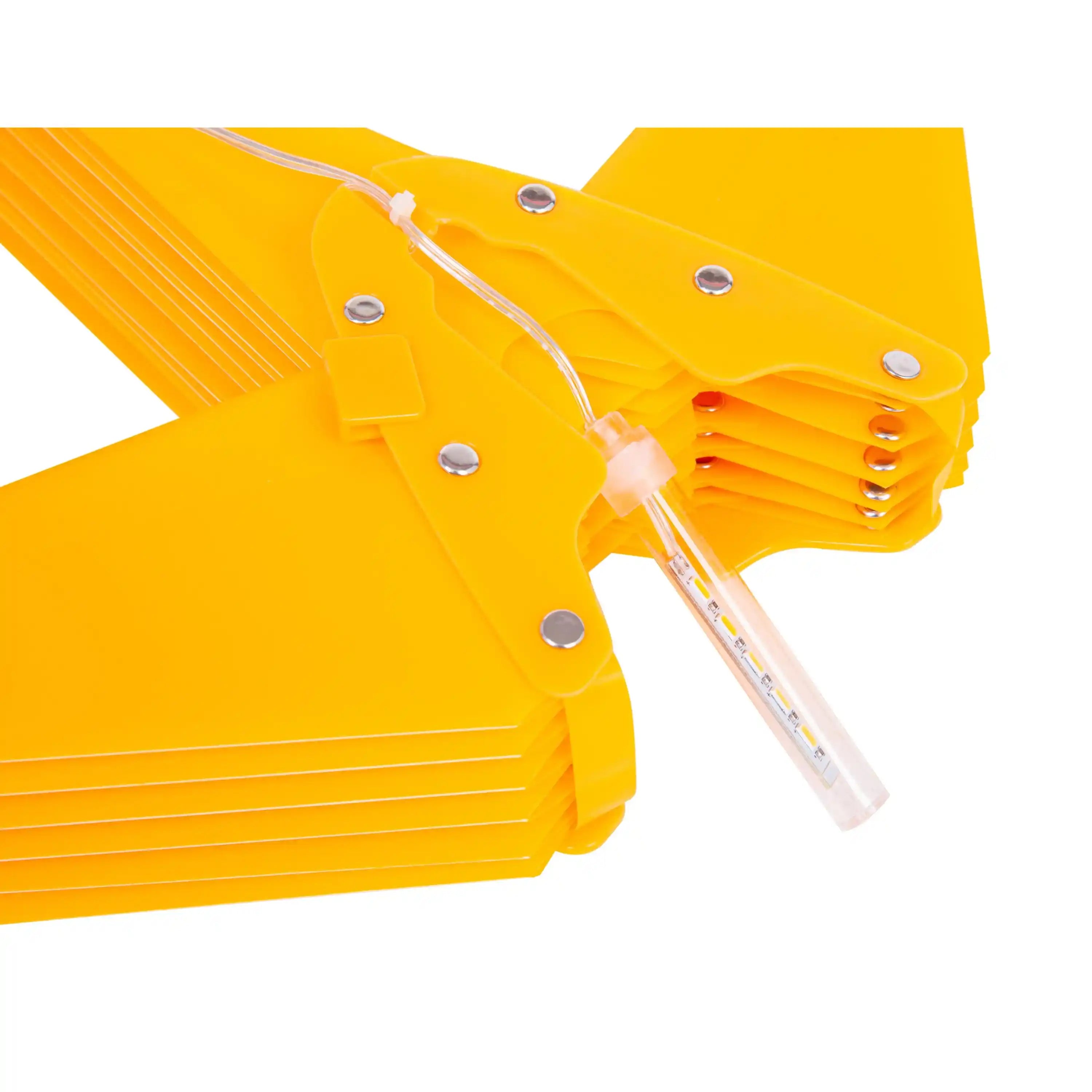 Gelb 10 LED 35cm Weihnachtsstern Lichterkette Batteriebetrieben