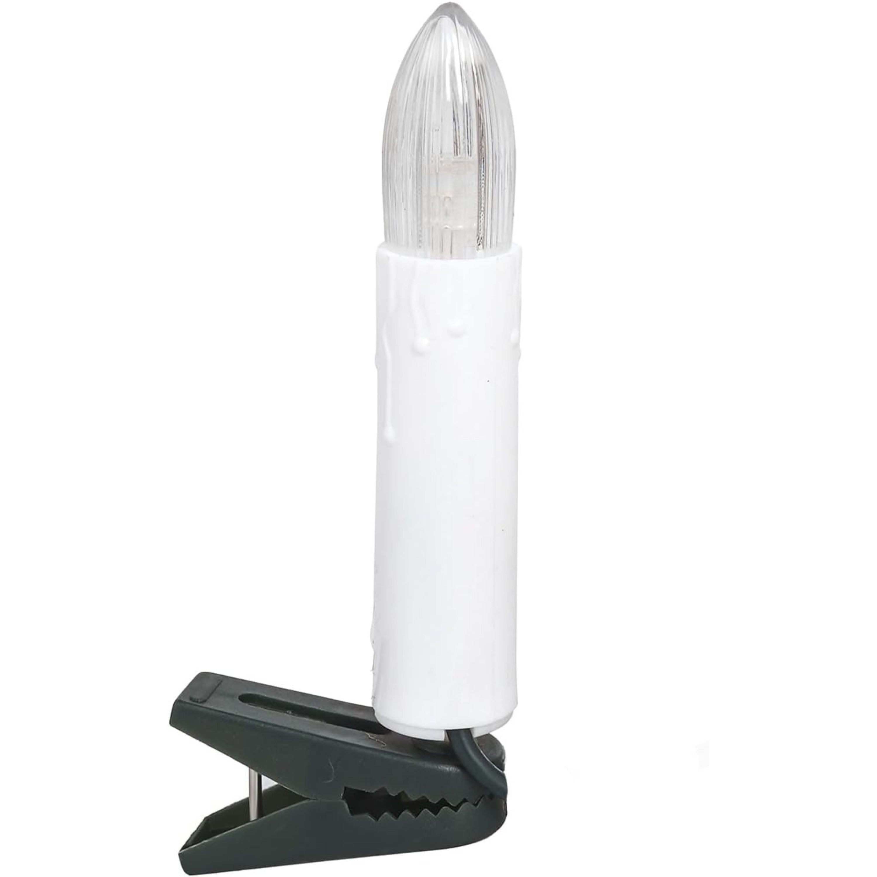 30er LED Kerzen Lichterkette Warmweiß für Innen und Außen