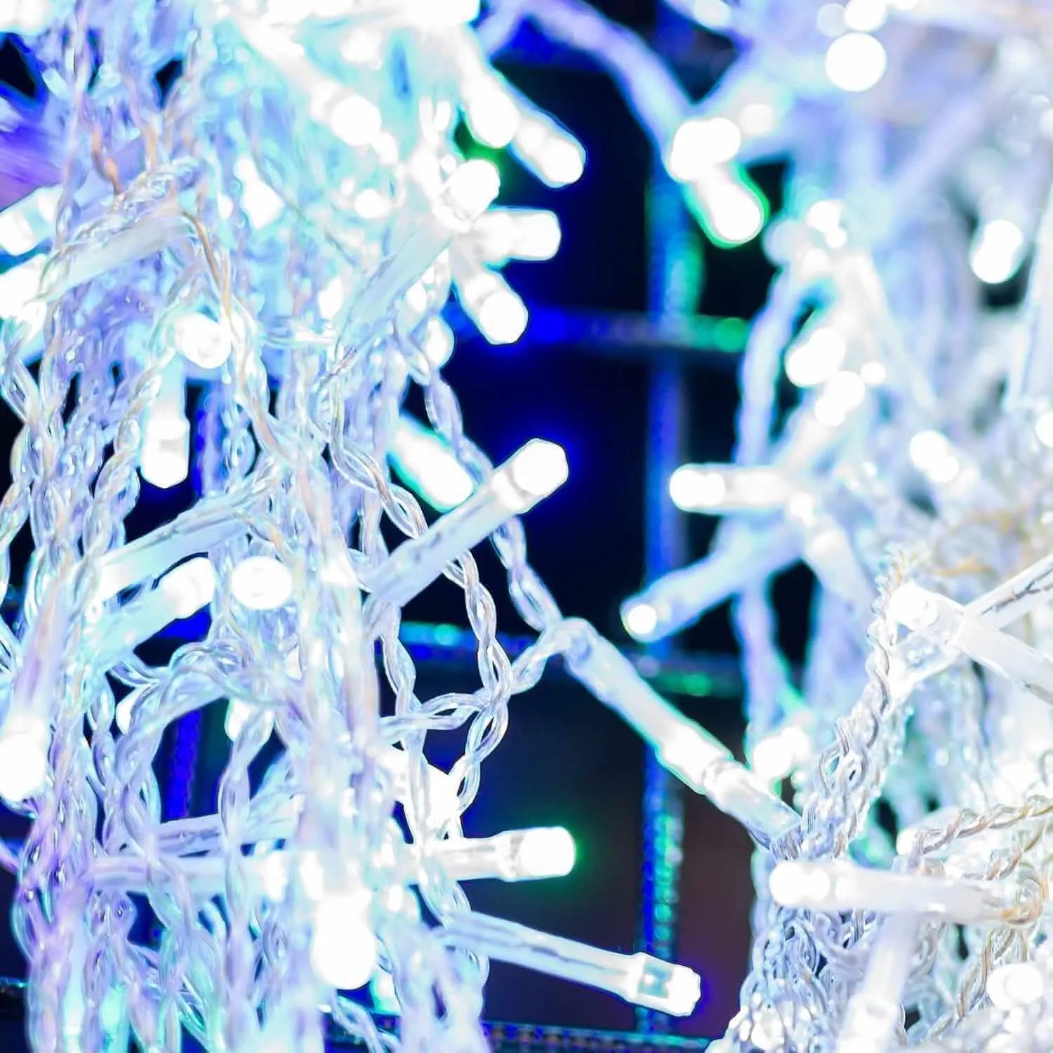 300 LED Kaltes Weiß Strombetrieben Außen Innen mit Stecker