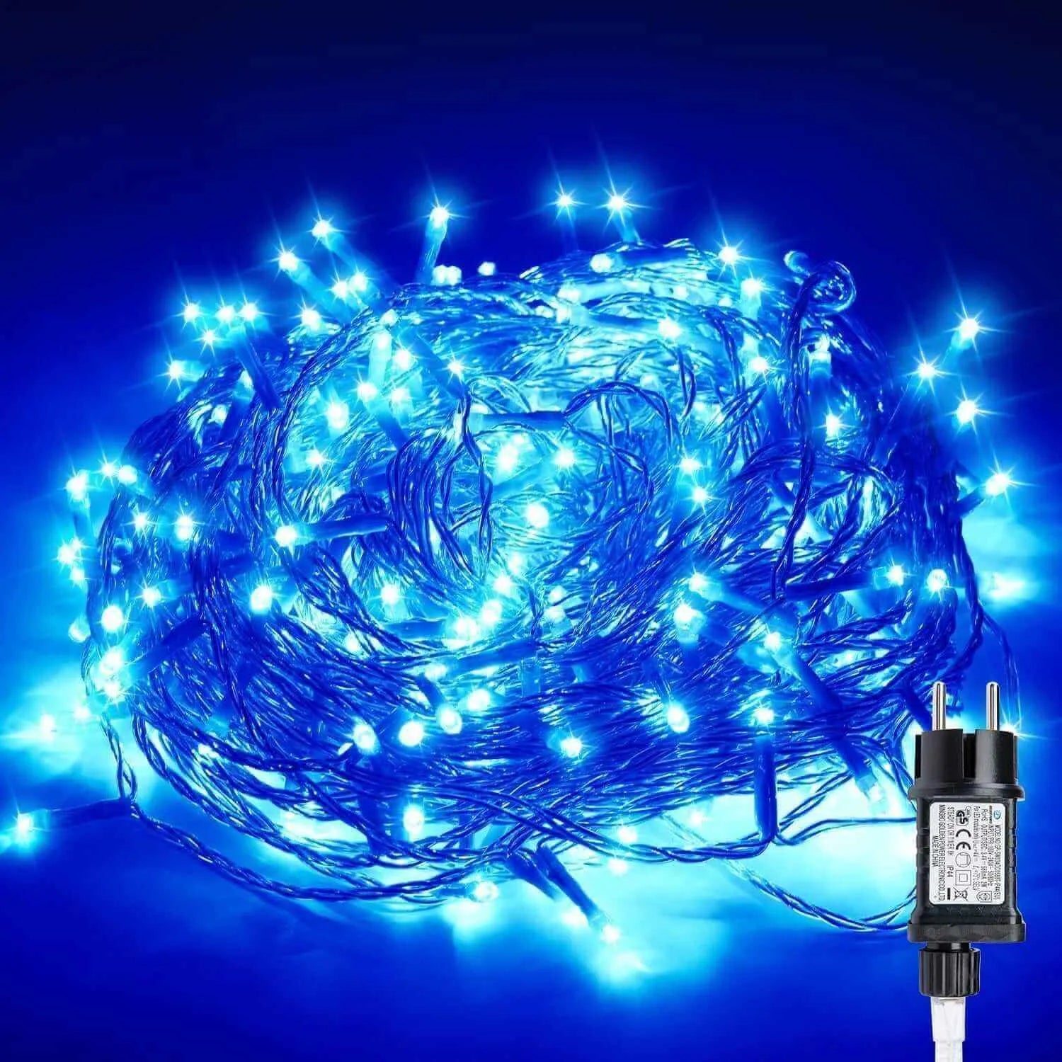 400 LED Blau Strombetrieben Außen Innen mit Stecker