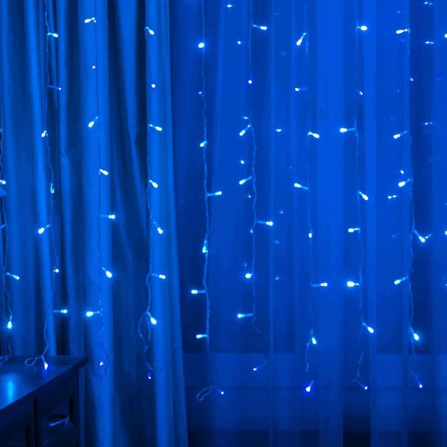400 LED Blau Strombetrieben Außen Innen mit Stecker