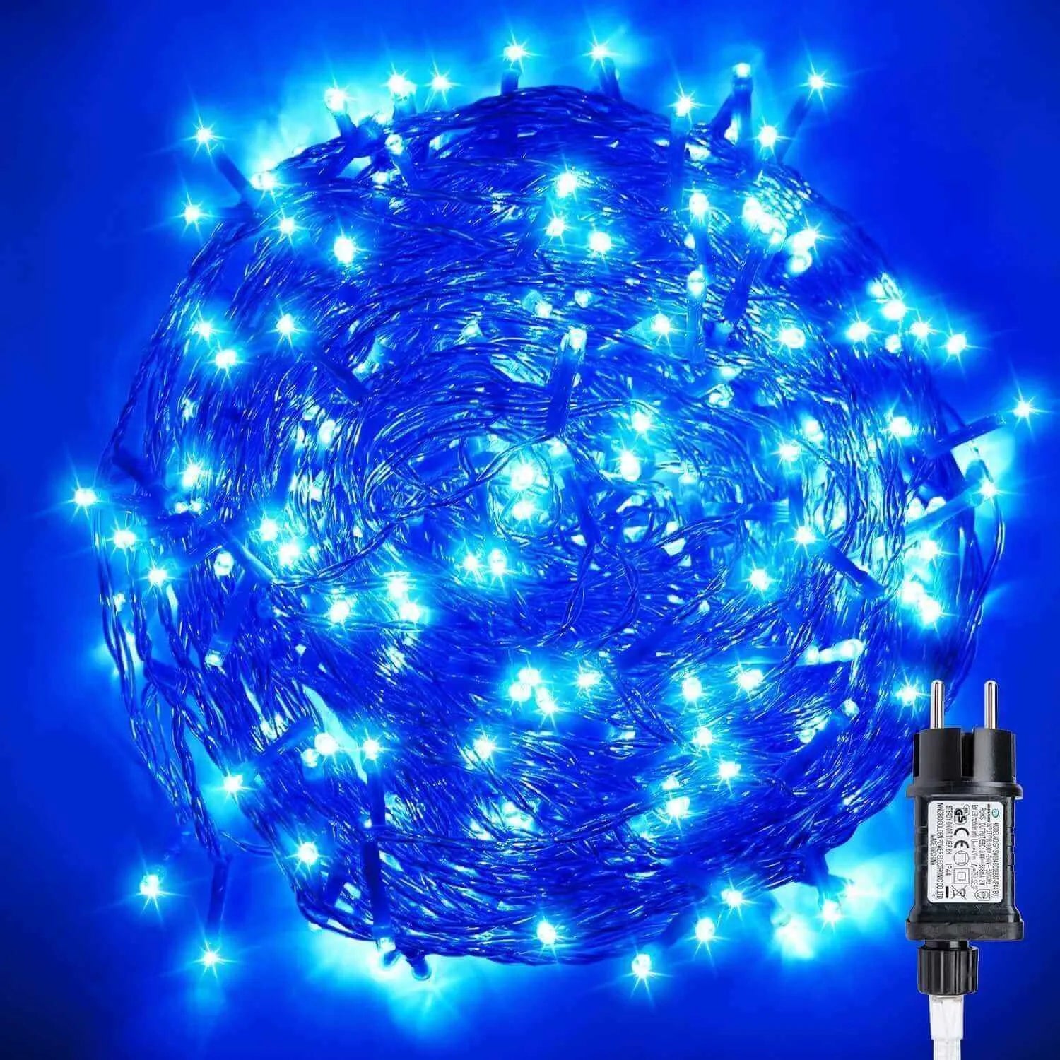 400 LED Blau Strombetrieben Außen Innen mit Stecker