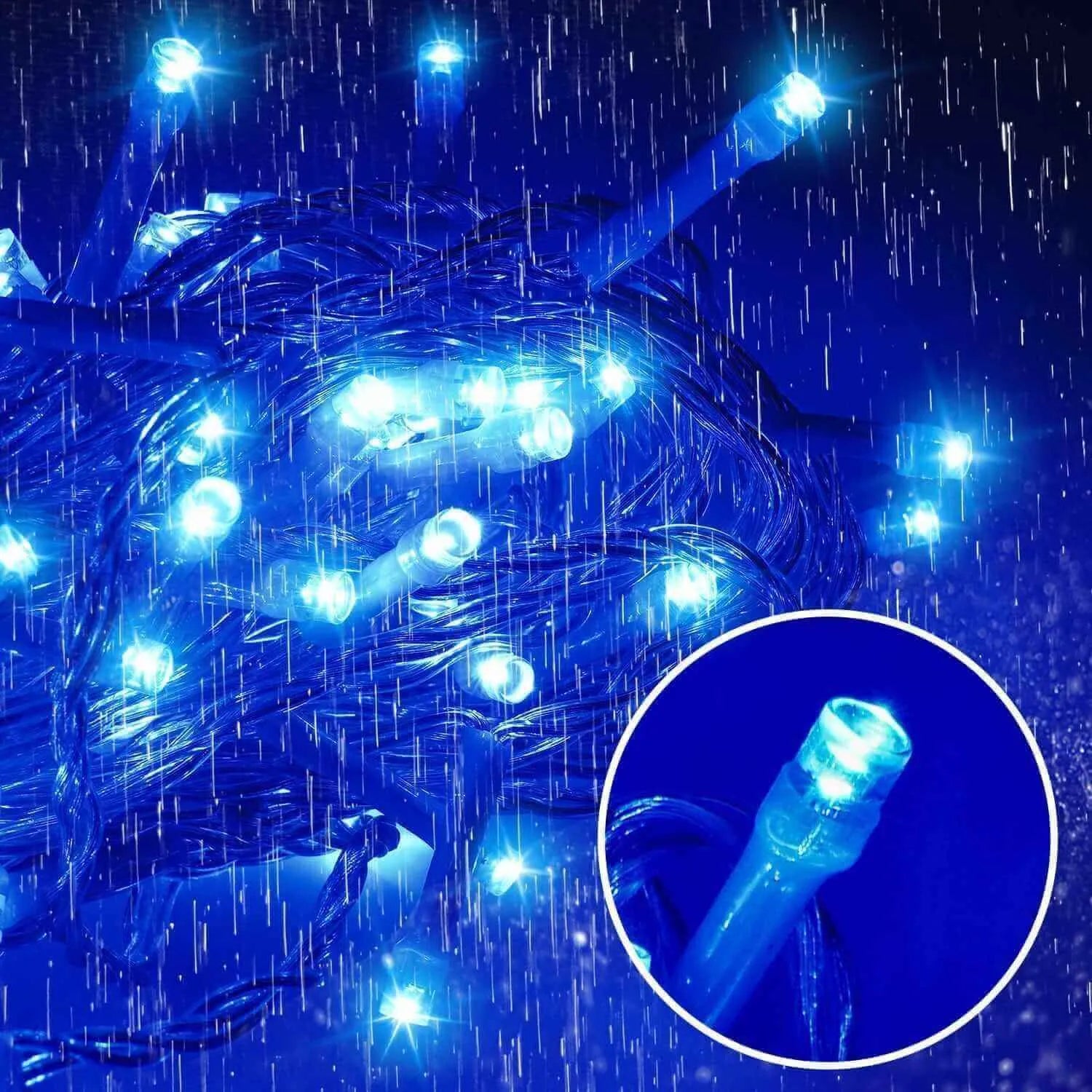 400 LED Blau Strombetrieben Außen Innen mit Stecker