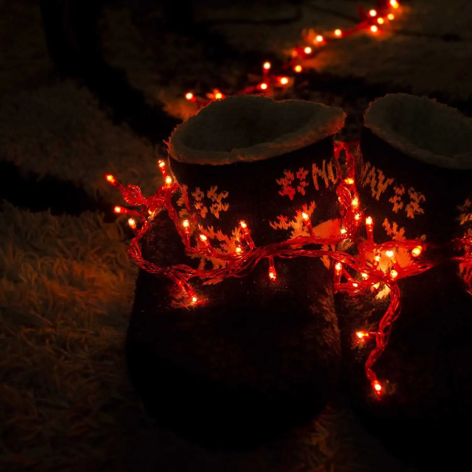 400 LED Halloween Lichterkette Rot Strombetrieben Außen Innen Mit Stecker