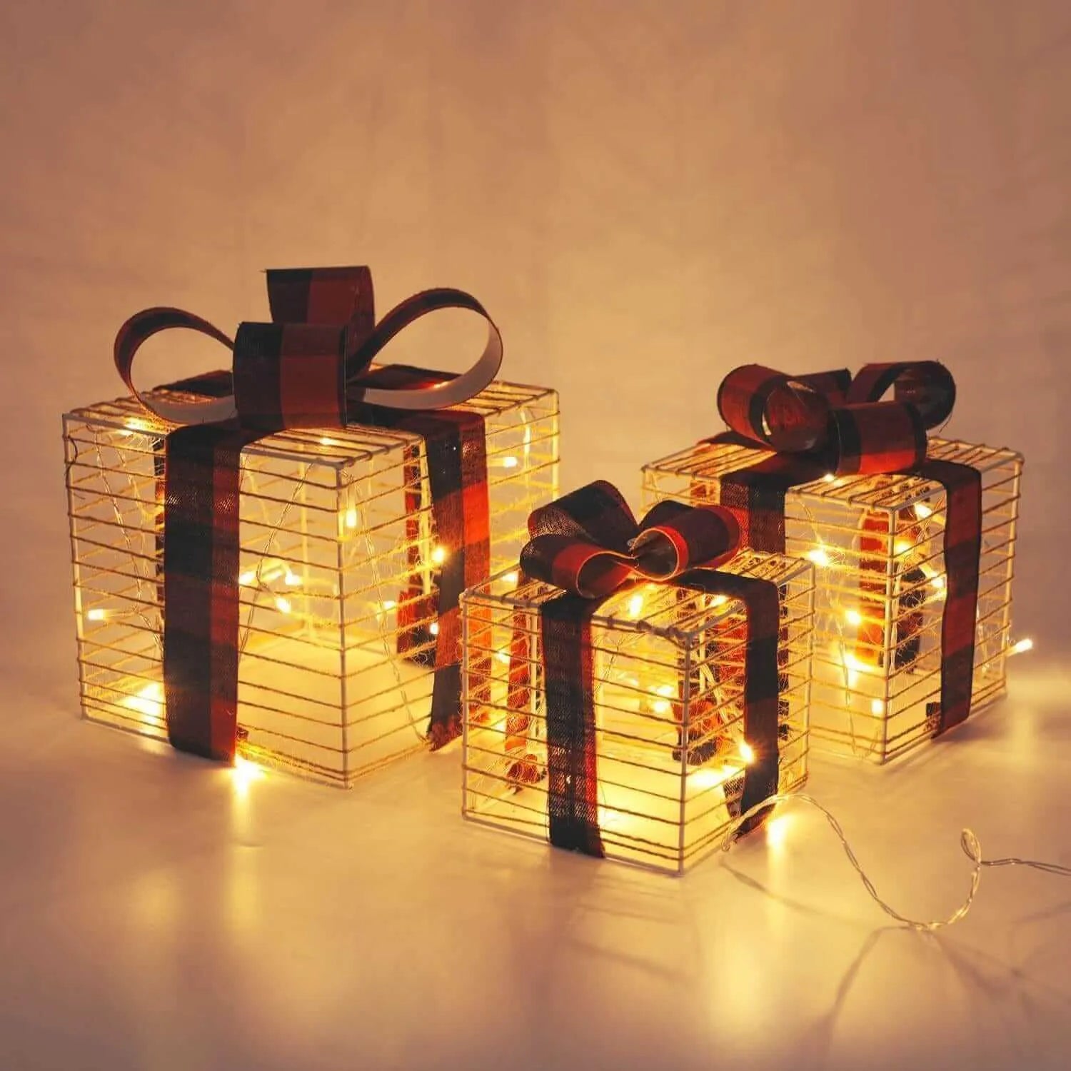 48 LED mit 3er Geschenkboxen Batteriebetrieben Weihnachtsdeko