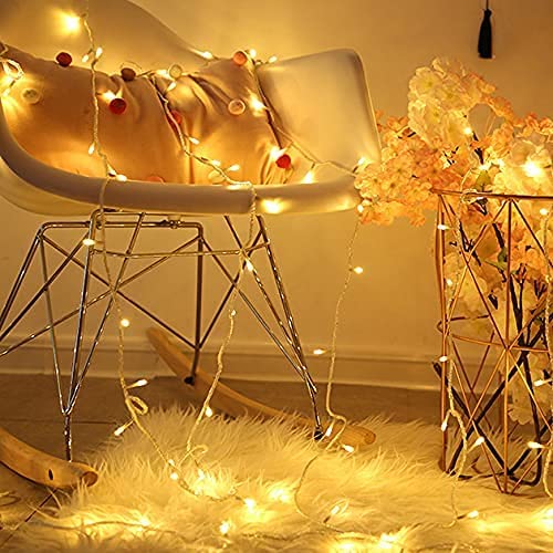 Gresonic Led Lichterkette Strombetrieben mit Stecker Außen und Innen für Garten Hochzeit Weihnachten Party Warmweiß Warm-/Kaltweiß 9modi Dimmbar