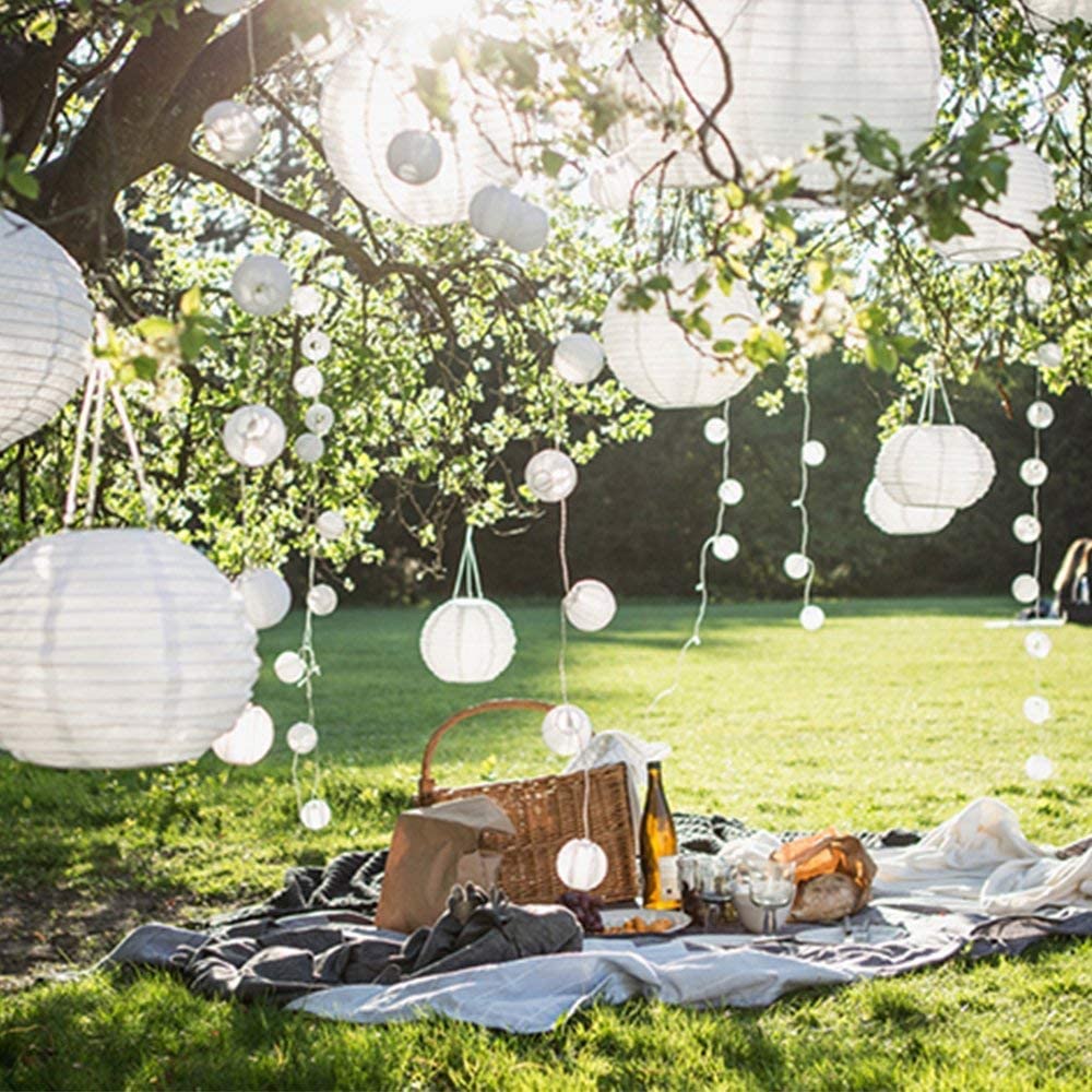 30er LED Lichterkette Lampion Deko für Garten Weihnachten Party Hochzeit