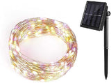 200er LED Solar Mikro Lichterkette Macaron/Bunt