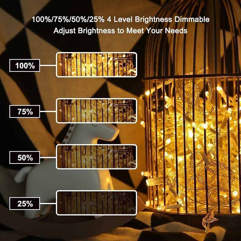 320LED-Lampen auf transparentem Kabel